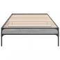 Preview: Bettgestell Grau Sonoma 90x190 cm Holzwerkstoff und Metall