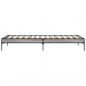 Preview: Bettgestell Grau Sonoma 90x190 cm Holzwerkstoff und Metall