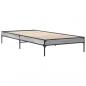 Preview: Bettgestell Grau Sonoma 90x190 cm Holzwerkstoff und Metall