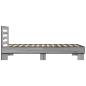 Preview: ARDEBO.de - Bettgestell Grau Sonoma 75x190 cm Holzwerkstoff und Metall