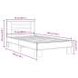 Preview: Bettgestell Grau Sonoma 75x190 cm Holzwerkstoff und Metall