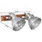 Preview: Wandlampe Industriestil Silbern 45x25 cm E27