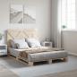 Preview: Massivholzbett mit Kopfteil 160x200 cm Kiefer