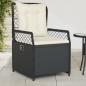 Preview: ARDEBO.de - Gartensessel 2 Stk. Verstellbar Schwarz Poly Rattan