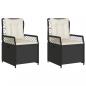 Preview: Gartensessel 2 Stk. Verstellbar Schwarz Poly Rattan