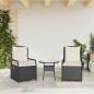 Preview: Gartensessel 2 Stk. Verstellbar Schwarz Poly Rattan
