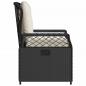 Preview: Gartensessel 2 Stk. Verstellbar Schwarz Poly Rattan
