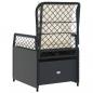 Preview: Gartensessel 2 Stk. Verstellbar Schwarz Poly Rattan