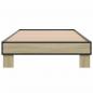 Preview: Bettgestell Sonoma-Eiche 100x200 cm Holzwerkstoff und Metall