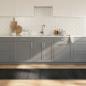 Preview: ARDEBO.de - Teppich Rechteckig Grau 70x300 cm Bambus