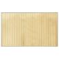 Preview: Teppich Rechteckig Hell Natur 60x100 cm Bambus