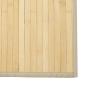 Preview: Teppich Rechteckig Hell Natur 60x100 cm Bambus