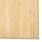 Preview: Teppich Rechteckig Hell Natur 80x100 cm Bambus
