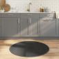 Preview: ARDEBO.de - Teppich Rund Grau 100 cm Bambus