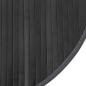 Preview: Teppich Rund Grau 100 cm Bambus