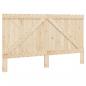 Preview: Massivholzbett mit Kopfteil Grau 200x200 cm Kiefer