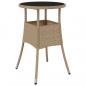 Preview: 5-tlg. Garten-Essgruppe mit Kissen Beige Poly Rattan und Glas