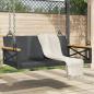 Preview: ARDEBO.de - Hängebank Schwarz 109x62x40 cm Poly Rattan