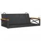 Preview: Hängebank Schwarz 109x62x40 cm Poly Rattan