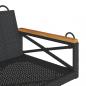 Preview: Hängebank Schwarz 109x62x40 cm Poly Rattan