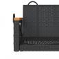 Preview: Hängebank Schwarz 109x62x40 cm Poly Rattan