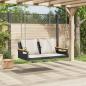 Preview: Hängebank mit Kissen Schwarz 109x62x40 cm Poly Rattan