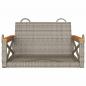 Preview: Hängesessel Grau 63x62x40 cm Poly Rattan