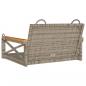 Preview: Hängesessel Grau 63x62x40 cm Poly Rattan