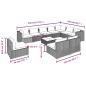 Preview: 11-tlg. Garten-Lounge-Set mit Kissen Poly Rattan Schwarz