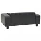 Preview: Hundesofa Dunkelgrau 81x43x31 cm Plüsch und Kunstleder