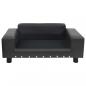 Preview: Hundesofa Dunkelgrau 81x43x31 cm Plüsch und Kunstleder