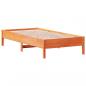 Preview: Massivholzbett ohne Matratze Wachsbraun 90x190 cm Kiefernholz