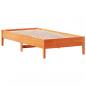 Preview: Massivholzbett ohne Matratze Wachsbraun 90x190 cm Kiefernholz