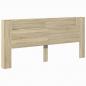 Preview: LED-Kopfteil mit Ablagen Sonoma-Eiche 220x16,5x103,5 cm