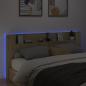 Preview: LED-Kopfteil mit Ablagen Sonoma-Eiche 220x16,5x103,5 cm