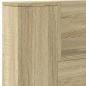 Preview: LED-Kopfteil mit Ablagen Sonoma-Eiche 220x16,5x103,5 cm