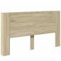 Preview: LED-Kopfteil mit Ablagen Sonoma-Eiche 180x16,5x103,5 cm