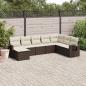 Preview: ARDEBO.de - 8-tlg. Garten-Sofagarnitur mit Kissen Braun Poly Rattan