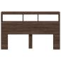 Preview: LED-Kopfteil mit Ablage Braun Eichen-Optik 160x17x102 cm