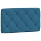 Preview: Bettgestell mit LED-Leuchten Blau 90x190 cm Samt