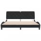 Preview: Bettgestell mit LED-Leuchten Schwarz 180x200 cm Samt