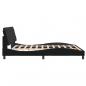 Preview: Bettgestell mit LED-Leuchten Schwarz 180x200 cm Samt