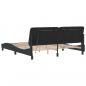 Preview: Bettgestell mit LED-Leuchten Schwarz 180x200 cm Samt