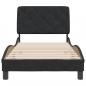 Preview: Bettgestell mit Kopfteil Schwarz 90x200 cm Samt