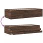 Preview: Tagesbett Schubladen Braun Eiche-Optik 100x200 cm Holzwerkstoff