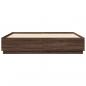 Preview: Bettgestell Braun Eichen-Optik 200x200 cm Holzwerkstoff