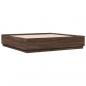 Preview: Bettgestell Braun Eichen-Optik 200x200 cm Holzwerkstoff