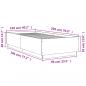 Preview: Bettgestell Sonoma-Eiche 100x200 cm Holzwerkstoff