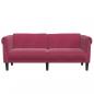 Preview: Sofa 2-Sitzer Weinrot Samt