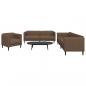 Preview: ARDEBO.de - 3-tlg. Sofagarnitur Braun Stoff